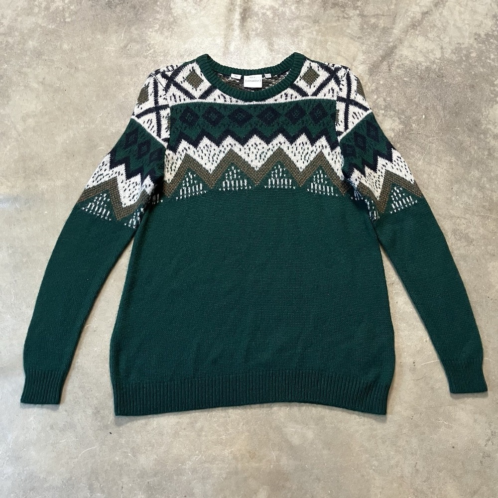 Junarose Sweater Womens Size Medium Green Jrannabell Long SLeeve Knit Pullover